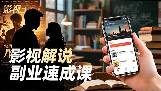 Tk影视解说副业速成课，软件安装、全流程实操、爆款预设，新手两周变现-好运多多