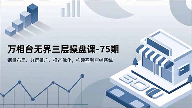 万相台无界三层操盘课-75期，销量布局、分层推广、投产优化，构建盈利店铺系统-好运多多