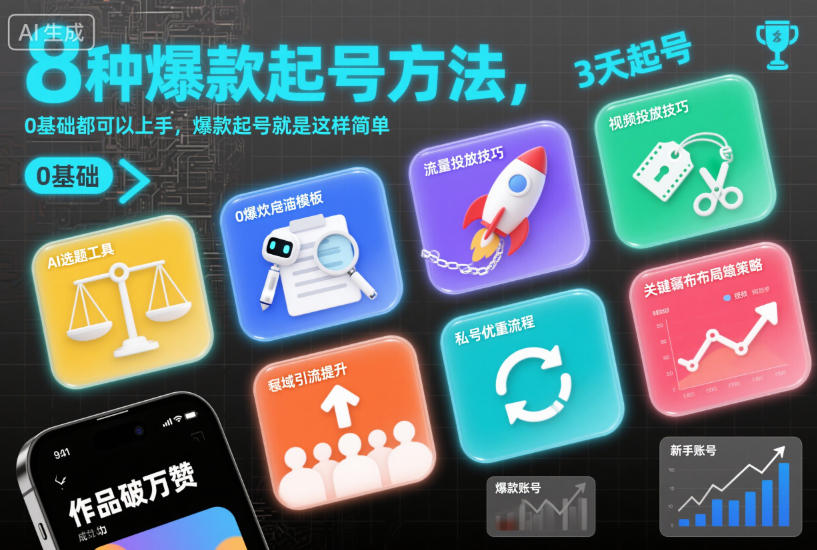 8种爆款起号方法,0基础都可以上手,爆款起号就是这样简单-好运多多