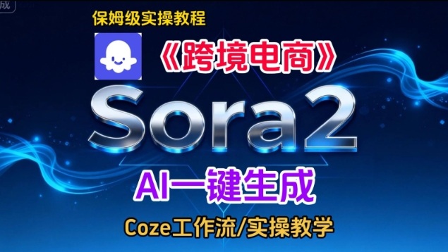 Sora2生成《跨境电商》英文短视频，实操搭建教学课，通俗易懂，包教包会-好运多多