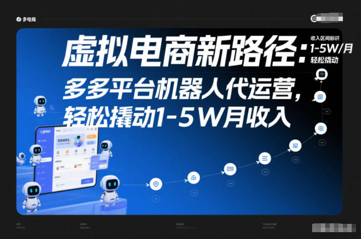 虚拟电商新路径：多多平台机器人代运营，轻松撬动1-5W月收入【揭秘】-好运多多