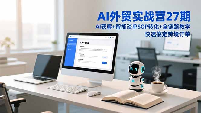 AI外贸实战营27期，AI获客+智能谈单+SOP转化+全链路教学，快速搞定跨境订单-好运多多