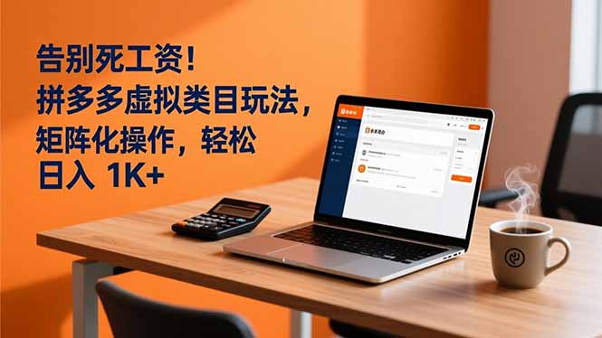告别死工资！拼多多虚拟类目玩法，矩阵化操作，轻松日入 1K+-好运多多