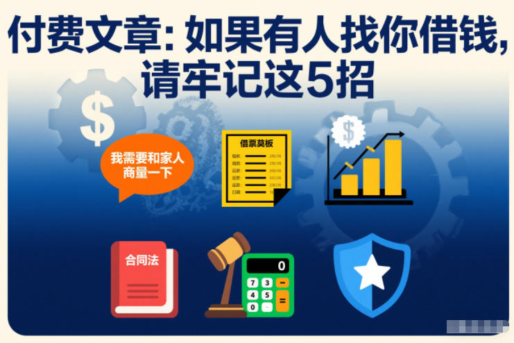 付费文章：如果有人找你借钱，请牢记这5招-好运多多