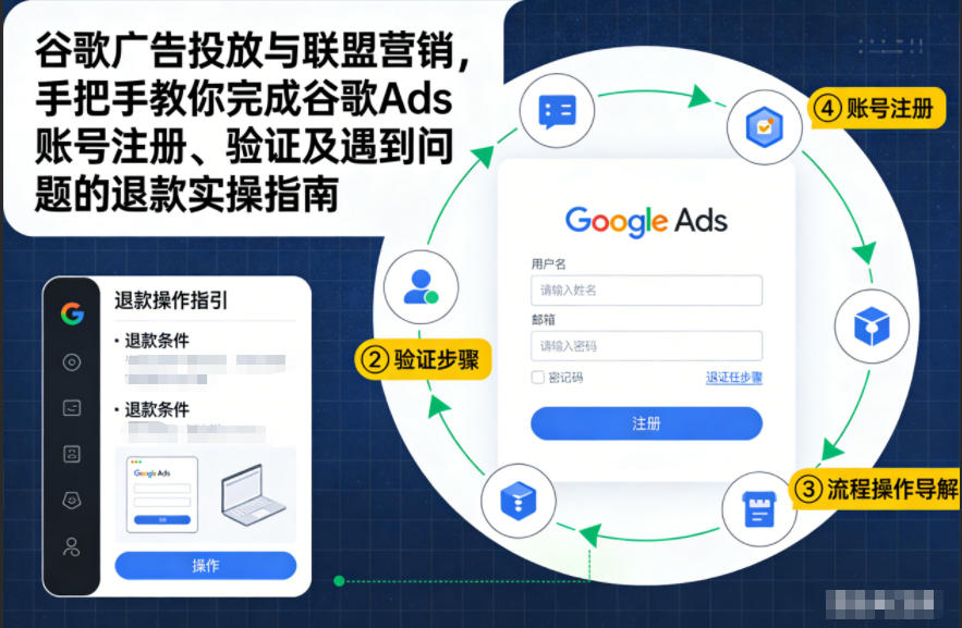 谷歌广告投放与联盟营销，手把手教你完成谷歌Ads账号注册、验证及遇到问题的退款实操指南-好运多多