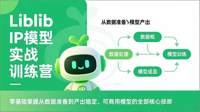 Liblib IP模型实战训练营，零基础掌握从数据准备到产出稳定、可商用模型的全部核心技能-好运多多