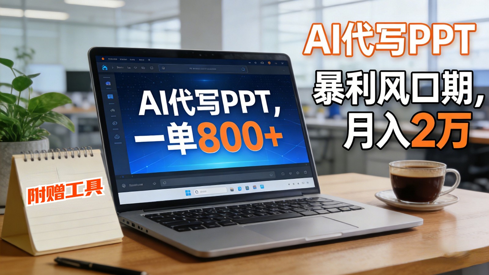 AI 代写做 PPT！一单狂赚 800+，风口期月入 2 万(工具 + 提示词直接送)-好运多多
