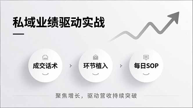 私域业绩驱动实战，成交话术、环节植入、每日SOP，聚焦增长，驱动营收持续突破-好运多多