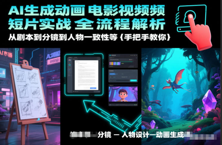AI生成动画电影视频短片实战全流程解析，从剧本到分镜到人物一致性等手把手教你-好运多多