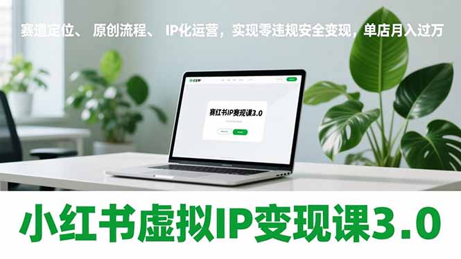 小红书虚拟IP变现课3.0，赛道定位、原创流程、IP化运营，实现零违规安全变现，单店月入过万-好运多多