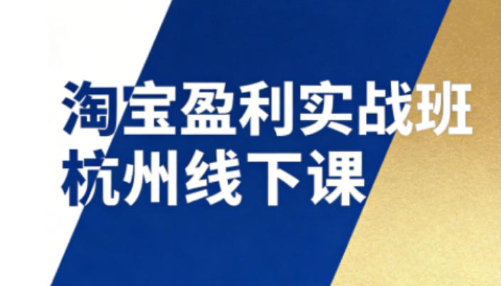 淘宝盈利实战班杭州线下课12月26-28日(音频+字幕)，帮你掌握SOP流程+12门核心技术-好运多多