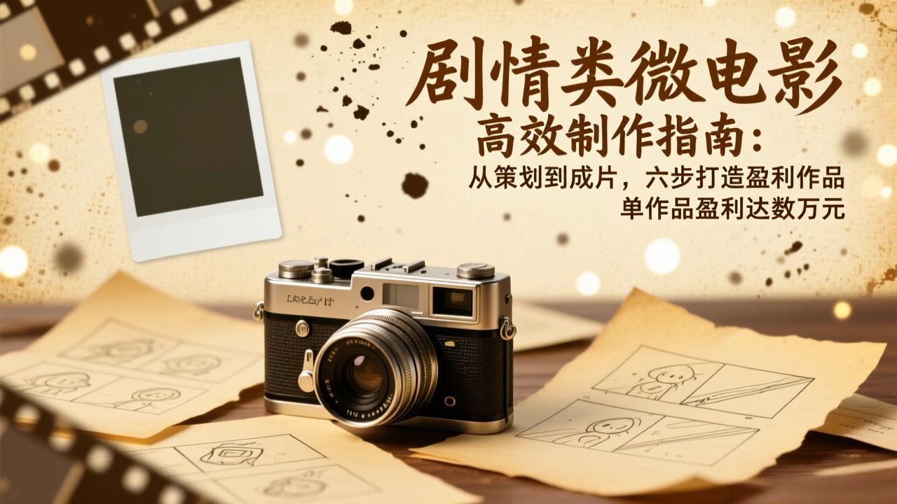 剧情类微电影高效制作指南：从策划到成片，六步打造盈利作品，单作品盈利达数万元-好运多多