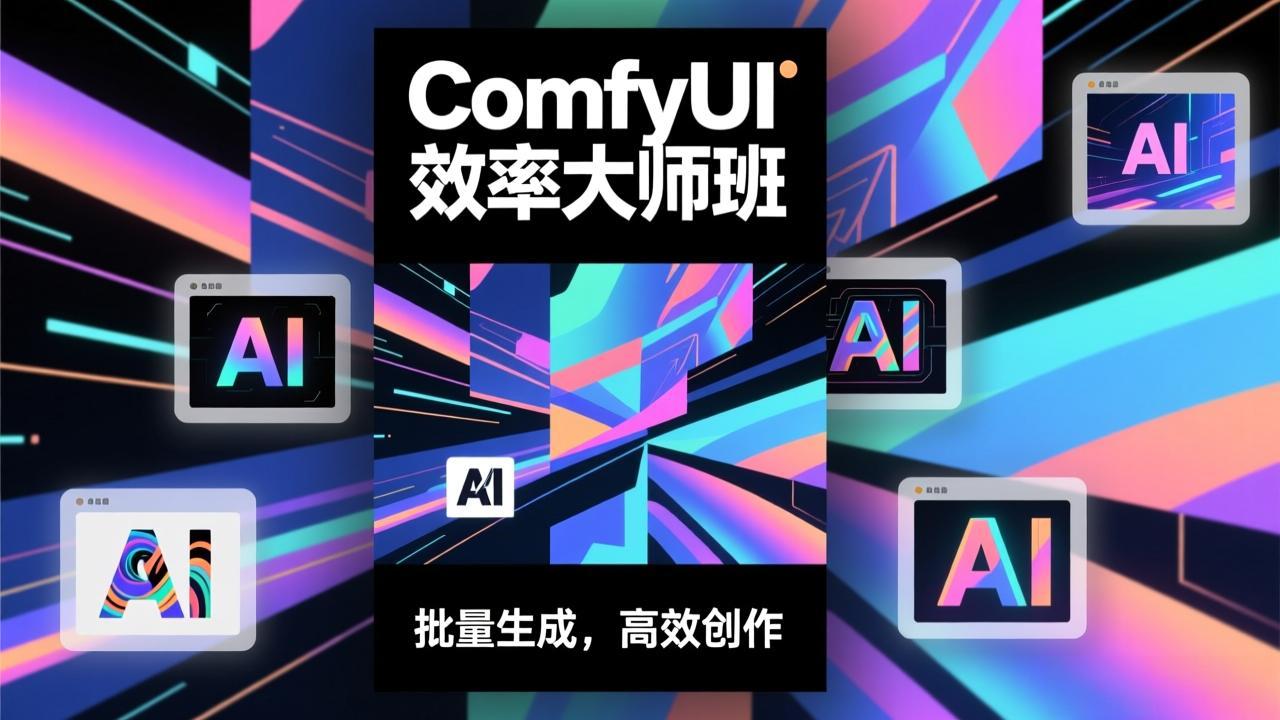 ComfyUI效率大师班：工作流搭建，批量生成，将个人AI出图效率提升5-10倍，月接单收入1-3万-好运多多