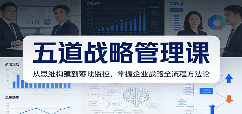 五道战略管理课：从思维构建到落地监控，掌握企业战略全流程方法论-好运多多