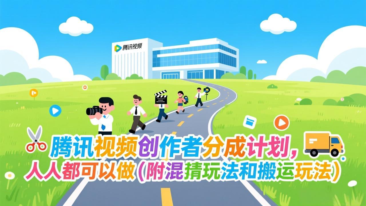 腾讯视频创作者分成计划，人人都可以做(附混剪玩法和搬运玩法-好运多多