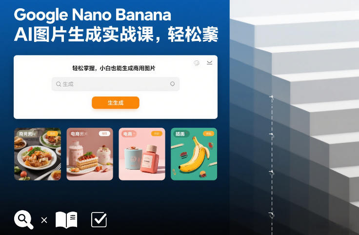 Google Nano Banana AI图片生成实战课，轻松掌握，小白也能生成商用图片-好运多多