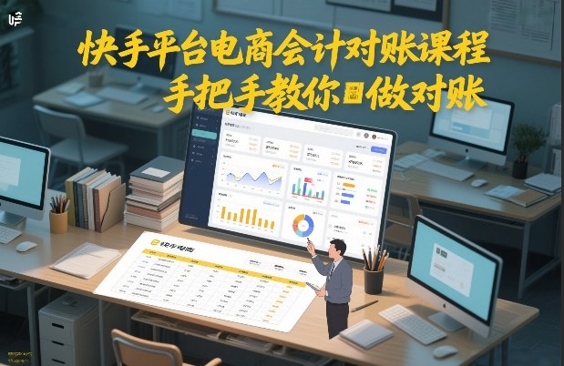 快手平台电商会计对账课程，手把手教你做对账-好运多多