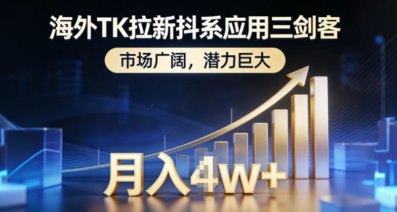 海外TK拉新抖系应用三剑客，市场广阔，潜力巨大，月入1w+-好运多多