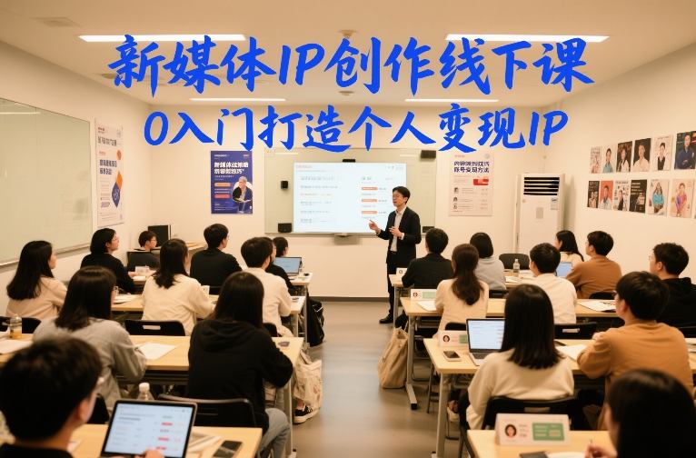 新媒体IP创作线下课，0入门打造个人变现IP-好运多多
