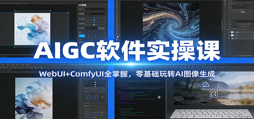 AIGC软件实操课:WebUI+ComfyUI全掌握,零基础玩转AI图像生成-好运多多