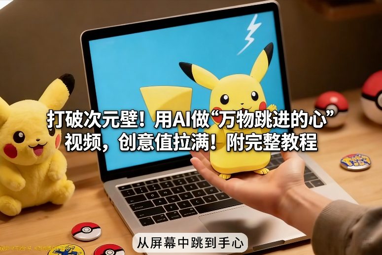 打破次元壁！用AI做【万物跳进手心】视频，创意值拉满！附完整教程-好运多多