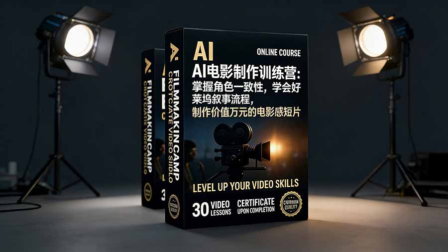 AI电影制作训练营：掌握角色一致性，学会好莱坞叙事流程，制作价值万元的电影感短片-好运多多