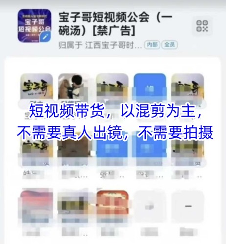 宝子哥头部团队短视频带货，以混剪为主，不需要真人出镜，不需要拍摄【更新26年1月】-好运多多