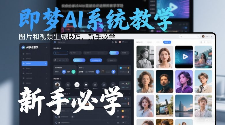 即梦AI系统教学，图片和视频生成技巧，新手必学-好运多多