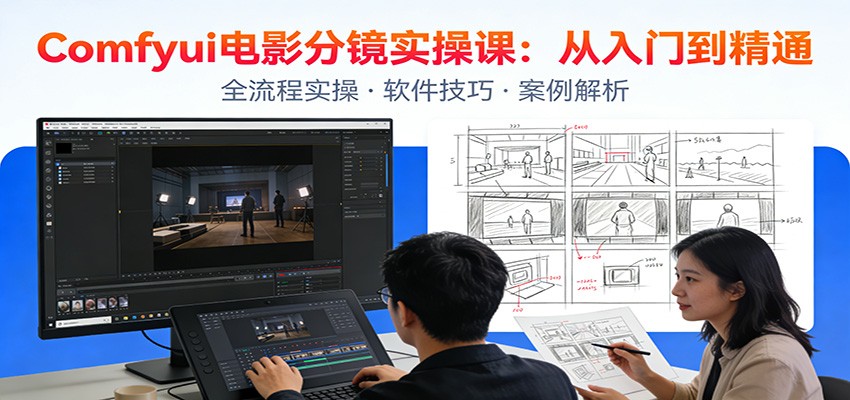 ComfyUI电影分镜实操课：分镜一致性，全流程AI视频制作，零基础也能做专业分镜-好运多多