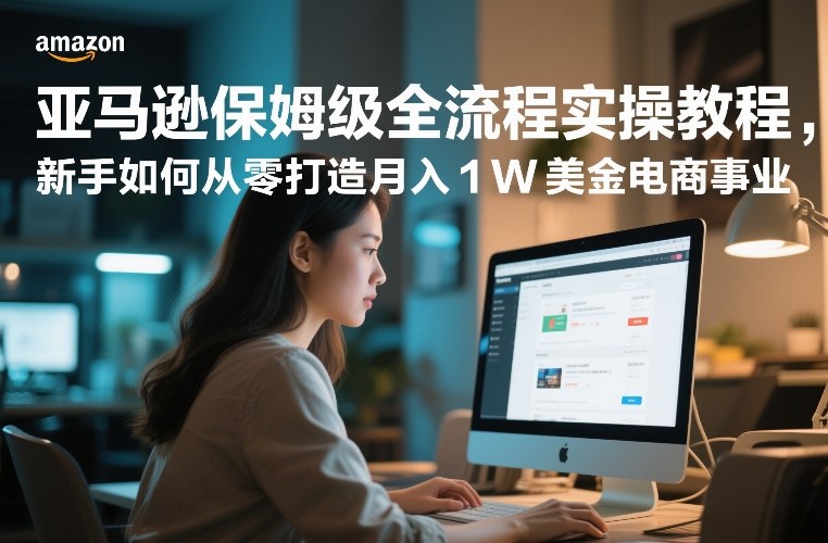 亚马逊保姆级全流程实操教程，新手如何从零打造月入1W美金电商事业-好运多多