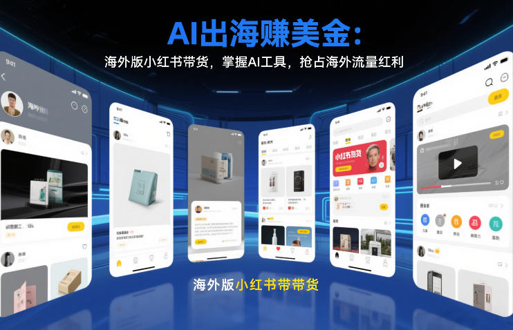 AI出海賺美金：海外版小红书带货，掌握AI工具，抢占海外流量红利(更新2026)-好运多多