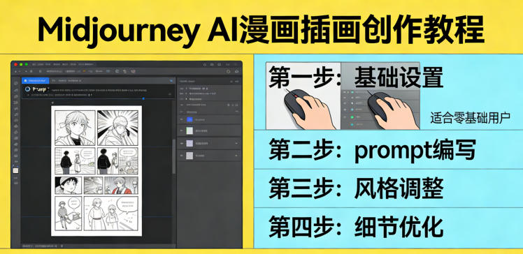 利用Midjourney AI人工智能轻松创作漫画插画教程，零基础创作完整漫画插画-好运多多