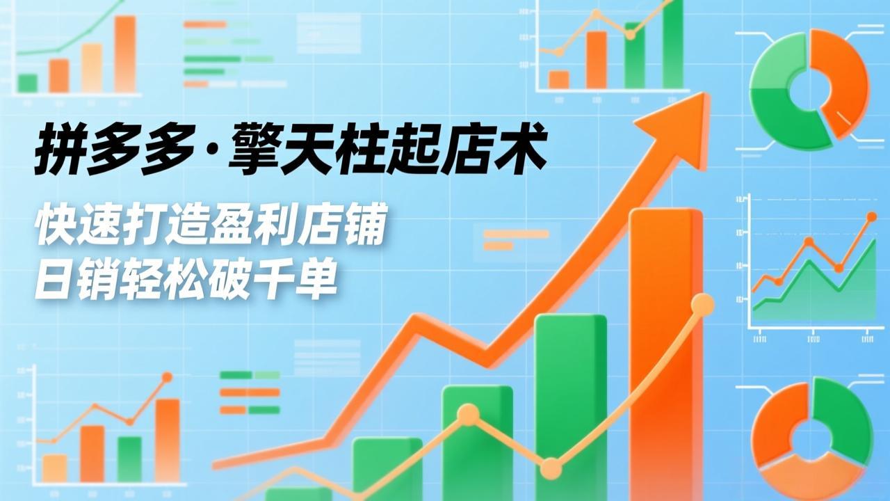 拼多多·擎天柱起店术，爆流布局、利润起飞、不断流，快速打造盈利店铺，日销破千单(更新-好运多多