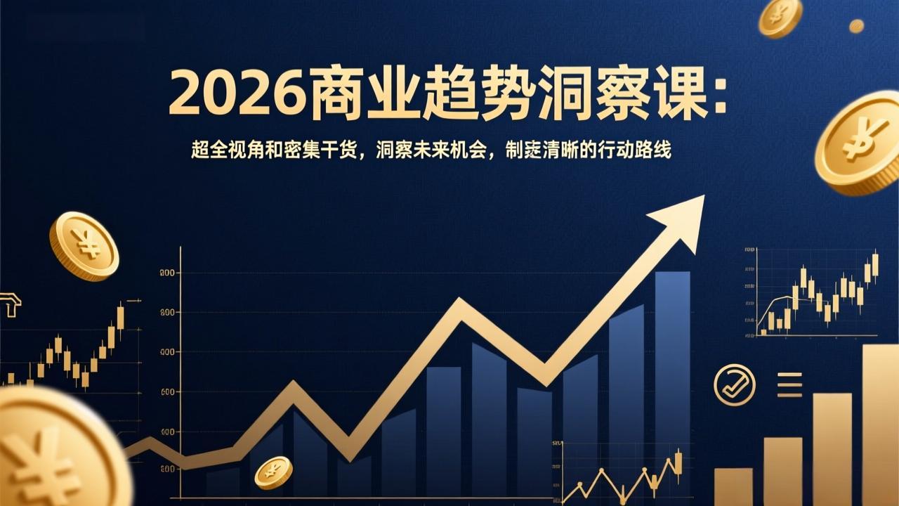 2026商业趋势洞察课：超全视角和密集干货，洞察未来机会，制定清晰的行动路线-好运多多