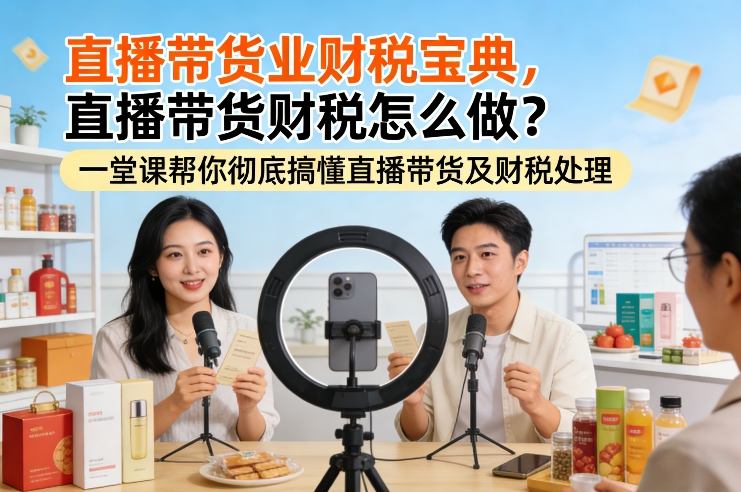 直播带货业财税宝典，直播带货财税怎么做？一堂课帮你彻底搞懂直播带货及财税处理-好运多多
