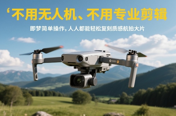 不用无人机、不用专业剪辑，即梦简单操作，人人都能轻松复刻质感航拍大片-好运多多