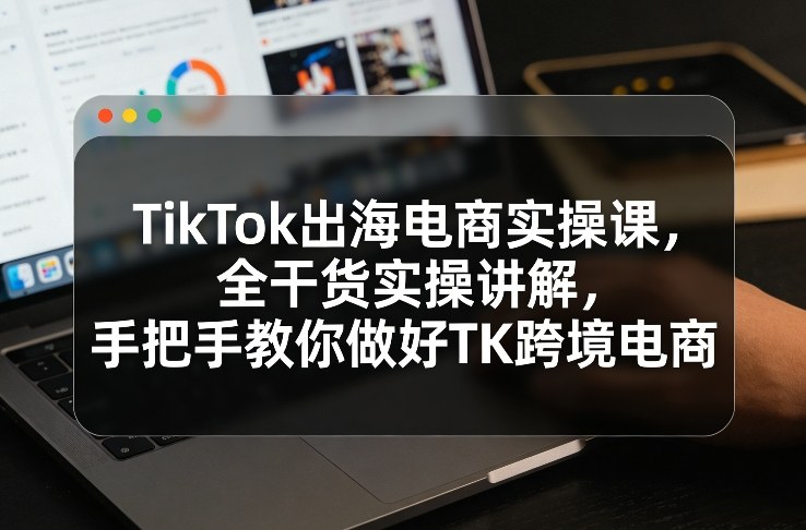 TikTok出海电商实操课，全干货实操讲解，手把手教你做好TK跨境电商-好运多多