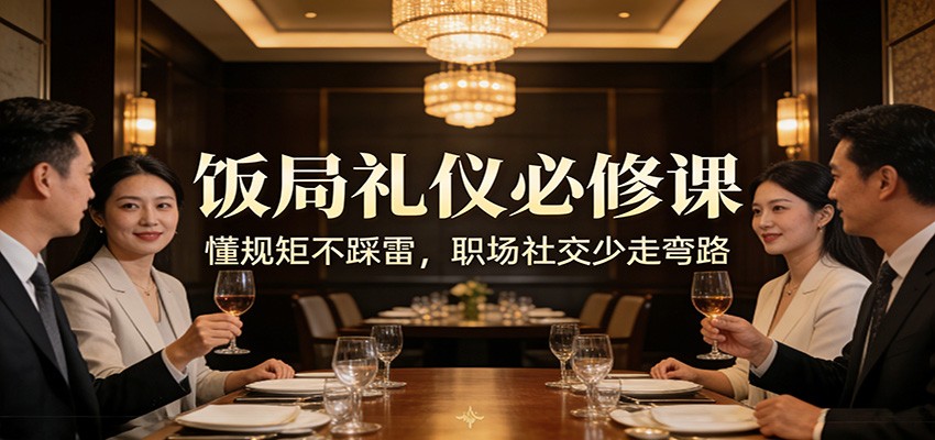公众号收费文章：《饭局礼仪必修课：懂规矩不踩雷，职场社交少走弯路》-好运多多