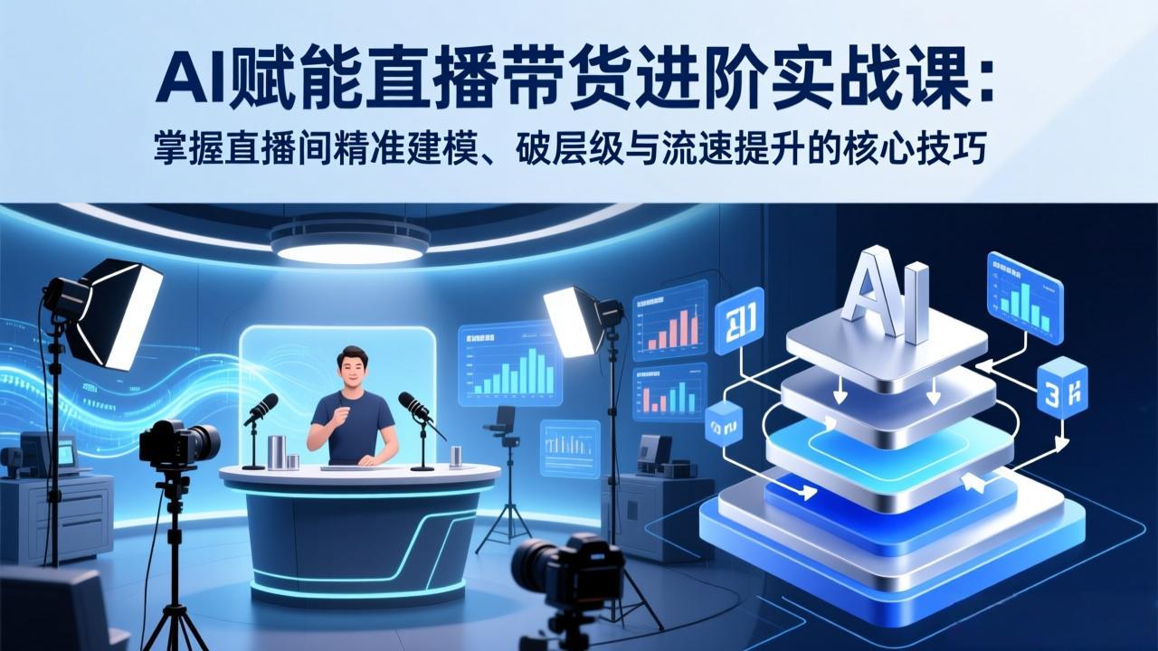 AI赋能直播带货进阶实战课：掌握直播间精准建模、破层级与流速提升的核心技巧-好运多多