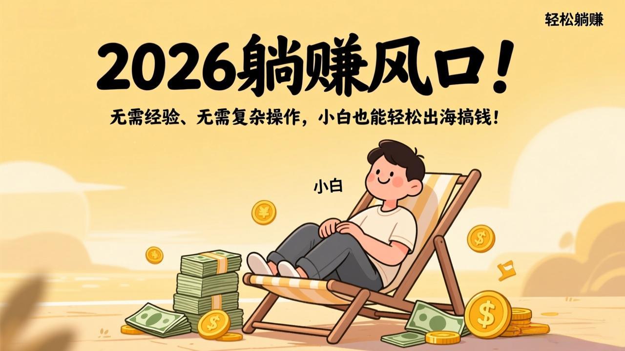 2026躺赚风口!无需经验、无需复杂操作,小白也能轻松出海搞钱!-好运多多