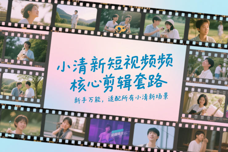 小清新短视频核心剪辑套路,新手万能,适配所有小清新场景-好运多多