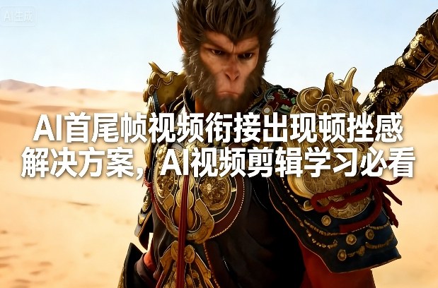 AI首尾帧视频衔接出现顿挫感解决方案，AI视频剪辑学习必看-好运多多