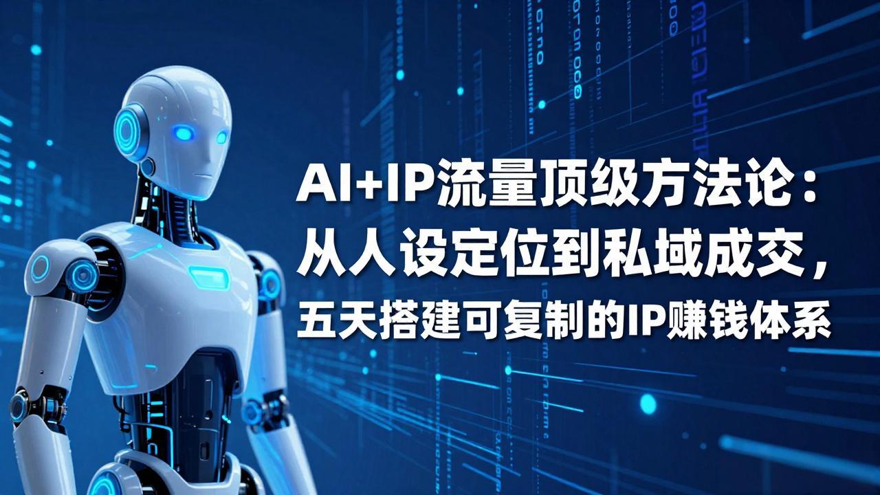 AI+IP顶级方法论：从人设定位到私域成交，五天搭建可复制的IP赚钱体系-好运多多