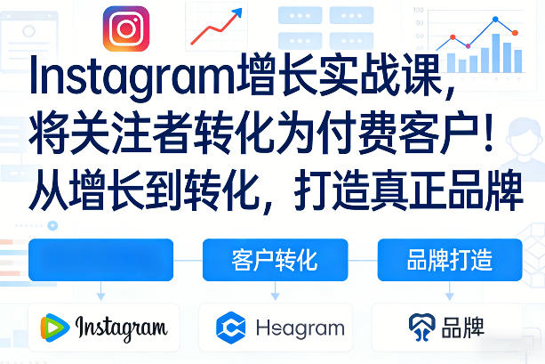 Instagram增长实战课，将关注者转化为付费客户！从增长到转化，打造真正品牌(双语字幕)-好运多多