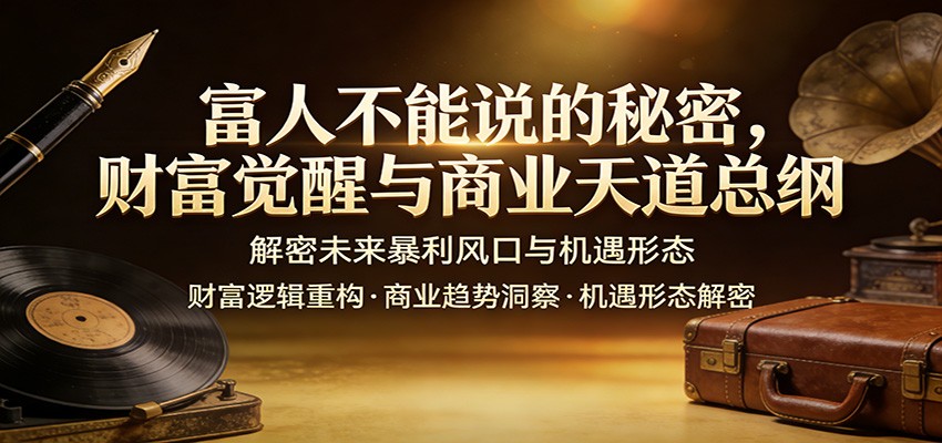 富人不能说的秘密，财富觉醒与商业天道总纲，解密未来暴利风口与机遇形态-好运多多