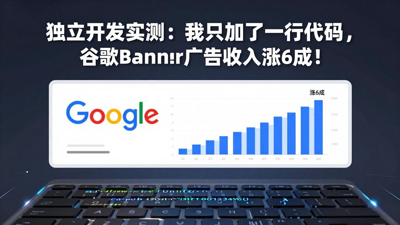 付费文章：独立开发实测：我只加了一行代码，谷歌Banner广告收入涨6成！-好运多多