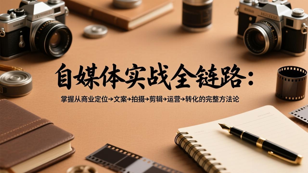 自媒体实战全链路：掌握从商业定位→文案→拍摄→剪辑→运营→转化的完整方法论-好运多多