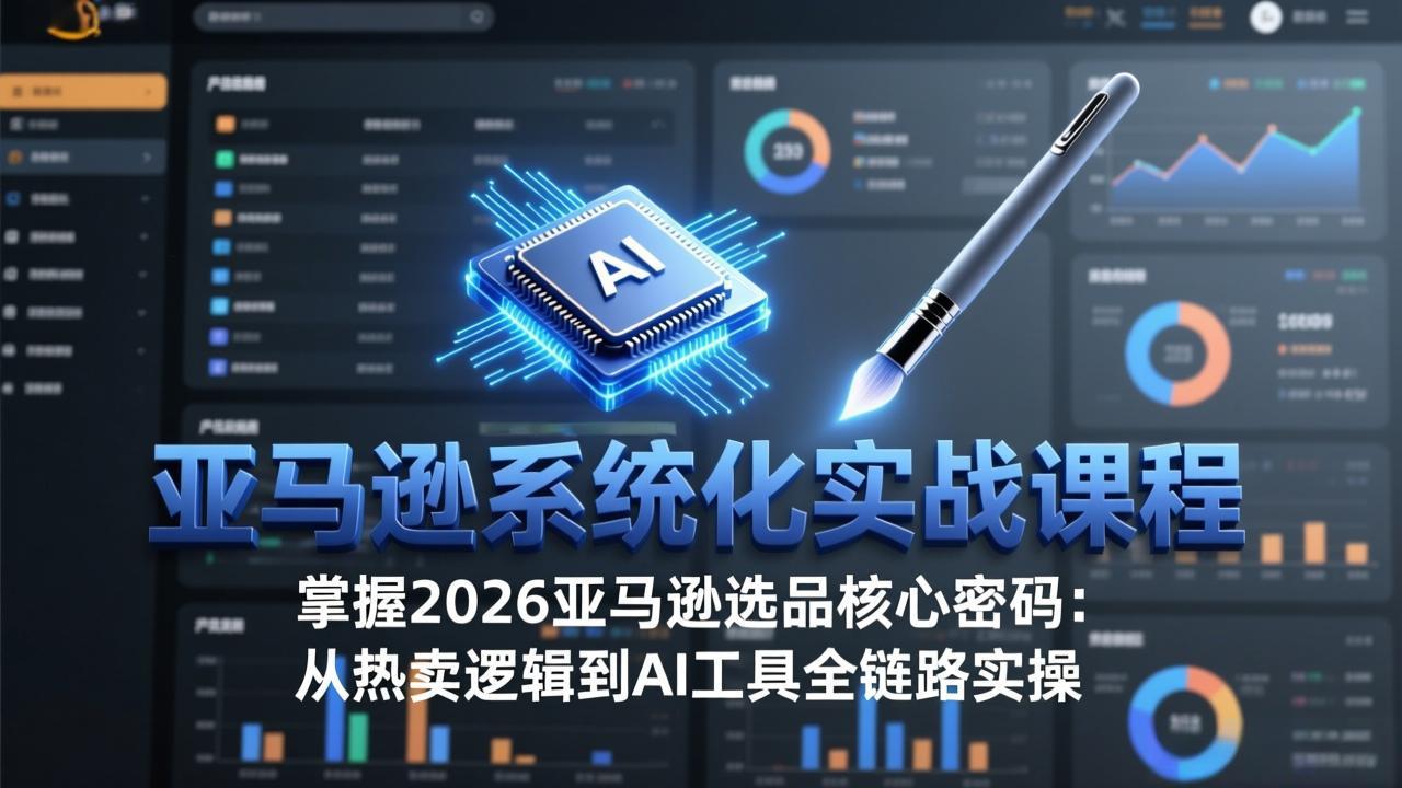 亚马逊系统化实战课-更新3月：2026最新选品方法论，从热卖原因分析到AI作图，提升选品成功率-好运多多