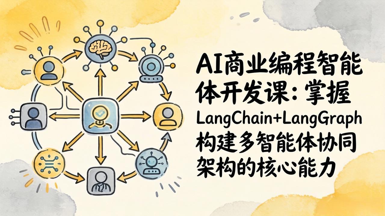 AI商业编程智能体开发课：掌握LangChain+LangGraph构建多智能体协同架构的核心能力-好运多多