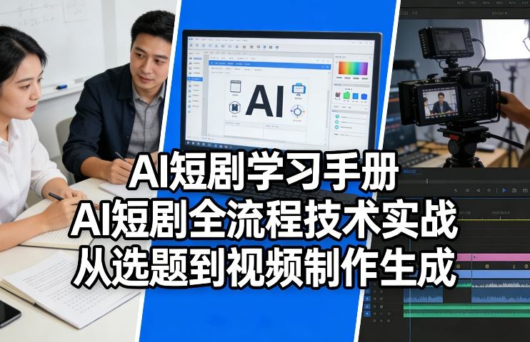 AI短剧学习手册，AI短剧全流程技术实战，从选题到视频制作生成-好运多多